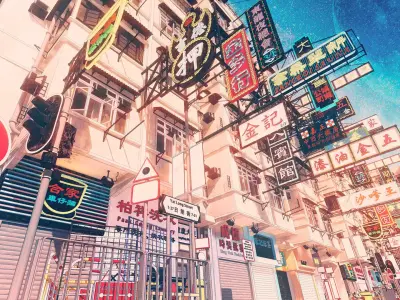 Hong Kong Street V2-1 3D model