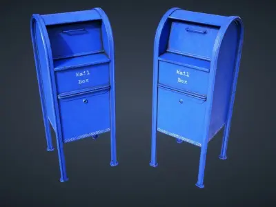 Mail Box Low-poly 3D model