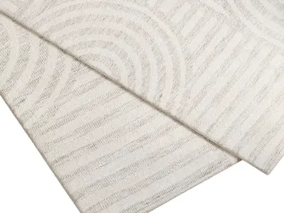 Carpet set 9122 - Hand Knotted Ivory Rug - 4k 3D model