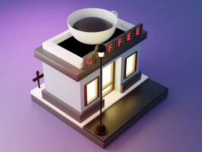 coffee shop 3D model