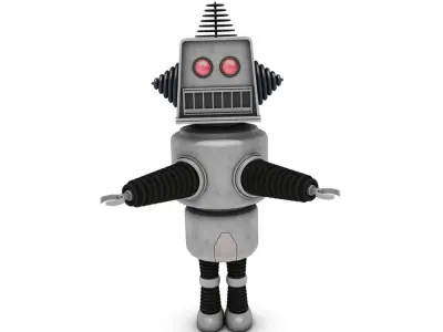 B-Movie Robot Low-poly 3D model