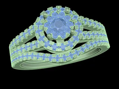 Iight Weight Engagement Ring 3D print model