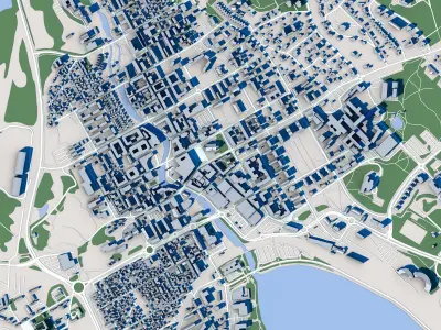 Falun City Sweden 3D model