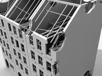 City Block Ruins 3D model