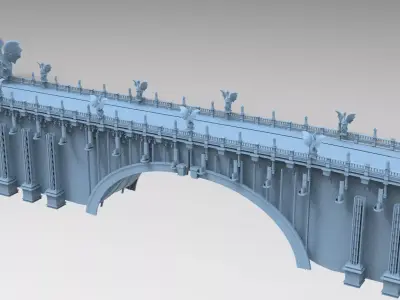Bloodborne Inspired Dragon Bridge  3D model
