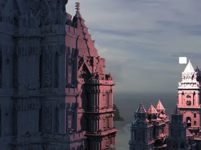 Dracula complete Castle with Towers Kit bash 3D 3D model
