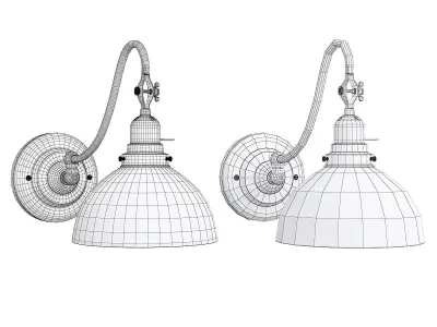 FITTER SINGLE SWING ARM SCONCE Low-poly 3D model