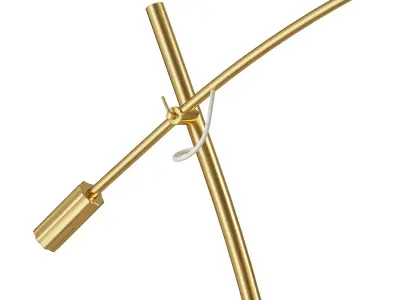 Possini Euro Raymond Warm Gold Adjustable Boom Arc Floor Lamp 3D model