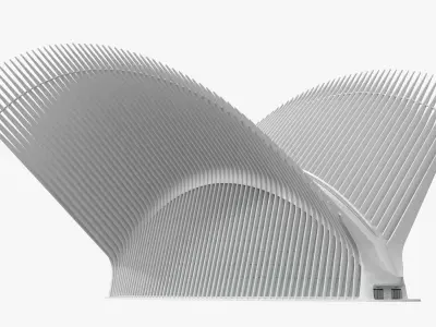  Calatravas Oculus Curved Transit Hall 