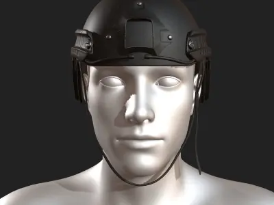 Helmet scifi military combat 3d model low poly futuristic  Low-poly 3D model buy