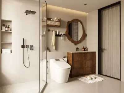 Modern Bathroom 3D Model 3D model