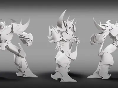 Megatron Transformers Prime Character Rig Low-poly 3D model