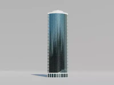 NYC 17 State Street Low-poly 3D model