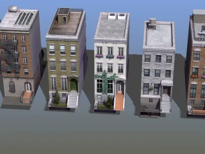 Row Houses 7 3D model