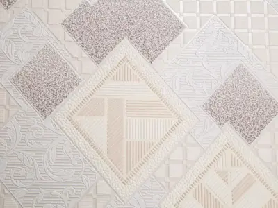 Geometric Patchwork Embossed Wallpaper Texture  Texture