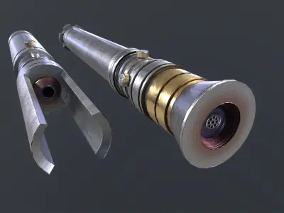 Star Wars KOTOR Lightsaber and Short Saber Low-poly 3D model