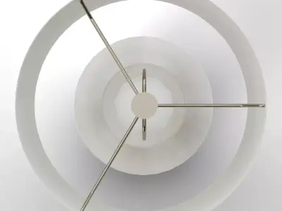 Salas Sculptural Table Lamp - Matte White Minimalist Lighting Low-poly 3D model