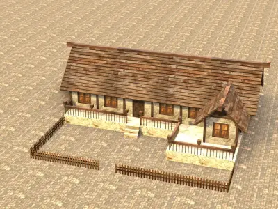 Medieval house sixteen 20 Low-poly 3D model