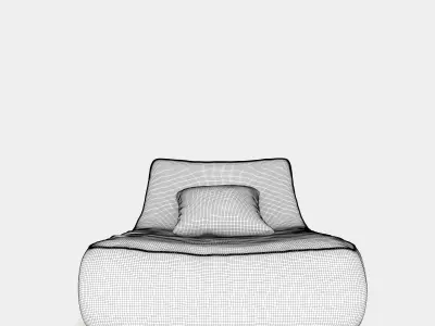 Cozy chaiselongues for indoor and outdoor 3D model