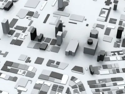 Nairobi Streets and Buildings 3D model