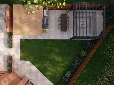 Garden Landscape 3D Model - SketchUp and Lumion 3D model