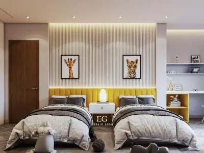 Modern Boys Bedroom Free 3D model