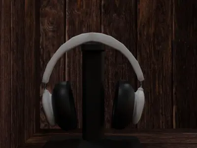 Playroom pair of headphones Low-poly 3D model