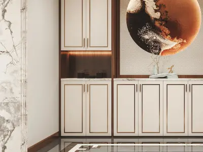 New style entrance Chinese hall 3D model