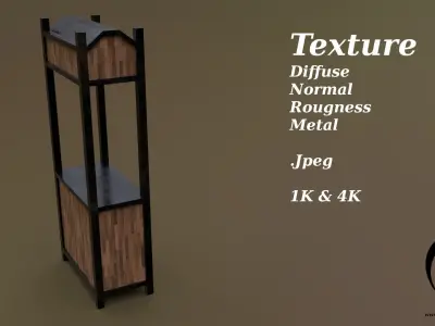 Trade stand 11 R Low-poly 3D model