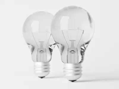 Tungsten bulb Low-poly 3D model