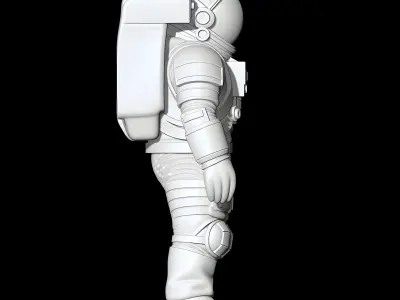 Astronaut STL 3D Printable Space Suit Character Explorer Figure 3D print model