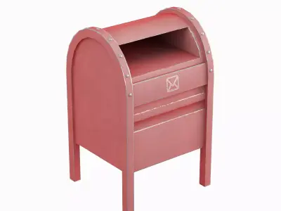Old Dirty MailBox 01 Low-poly 3D model
