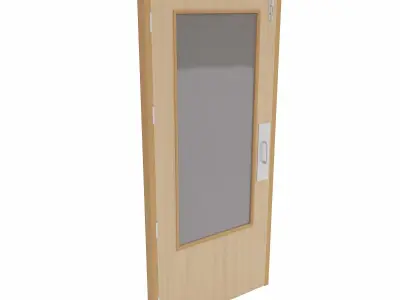 Corridor door lowpoly 3d model Low-poly 3D model