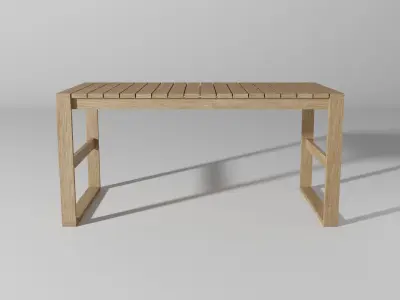 BK15 dining table Low-poly 3D model