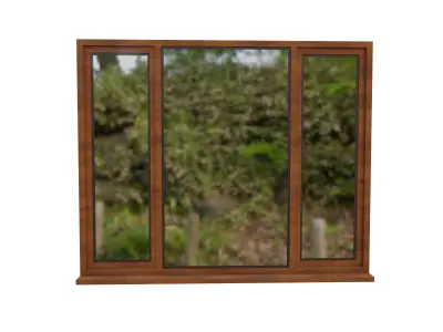 Panel window Free low-poly 3D model