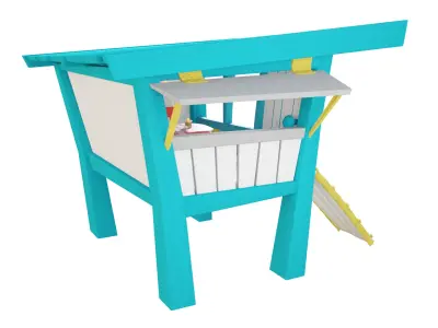 3D Tree House Set With Rig 3D model