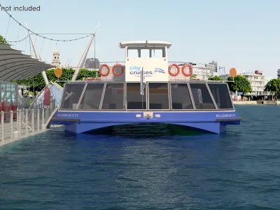  London Sightseeing Cruise Ship on Water 