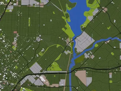 Dallas City USA Low-poly 3D model