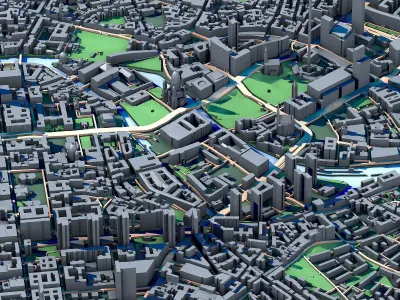 Berlin Cityscape Printable German Capital 3D print model