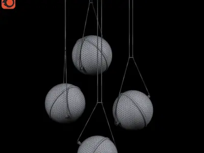 Kuzco Aries LED Chandelier 3D model