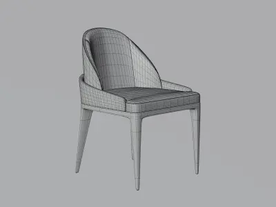 Bentley chair Low-poly 3D model