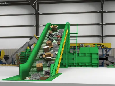  Hydraulic Baler Machine with Garbage 