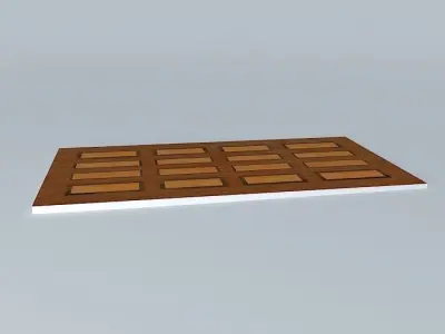 Wooden door 3D model 10