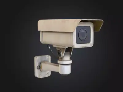 Industrial Security Camera CCTV Low-poly 3D model