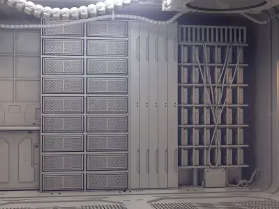 sci-fi shuttle server room 3D model