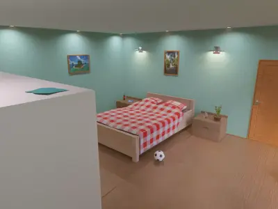 Bright Modern Interior 3D model