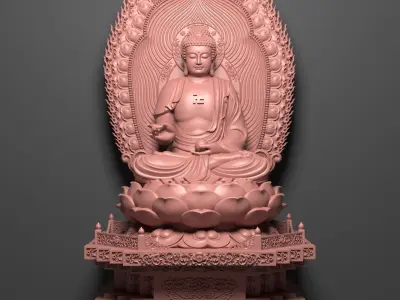 3d printed model of the Medicine Buddha 3D print model