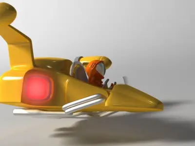 Orange Monster Rigged Low-poly 3D model