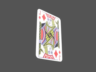Poker Cards Tiles Jack V1 001 Low-poly 3D model