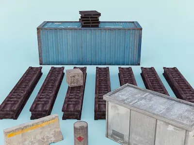 Construction Prop Low-poly 3D model